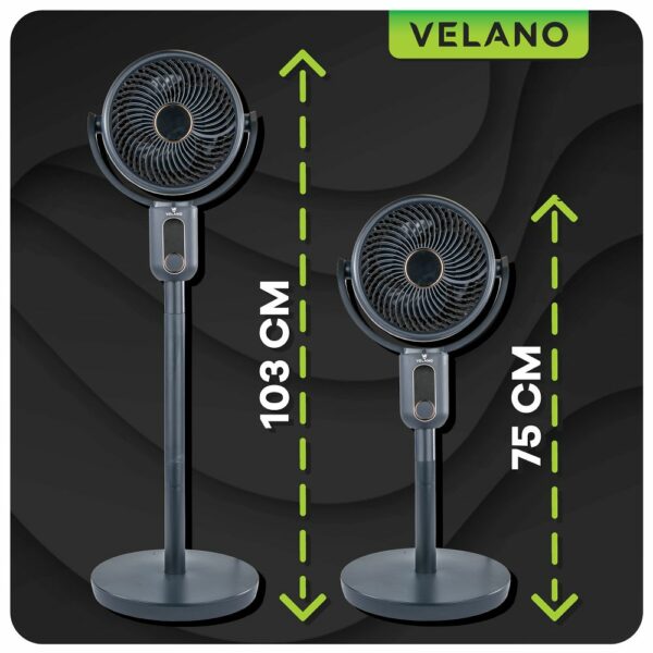 Podlahový ventilátor, 50W, černý | Velano - Image 15