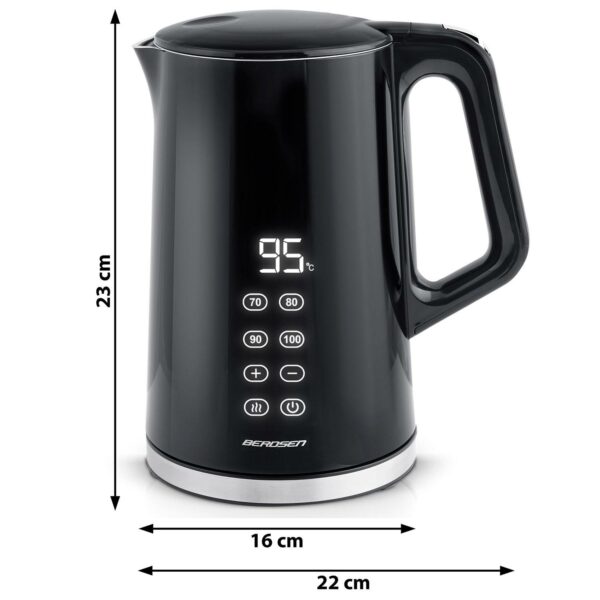 Rychlovarná konvice BD-71, 1,7L, černo-stříbrná | Berdsen - Image 2