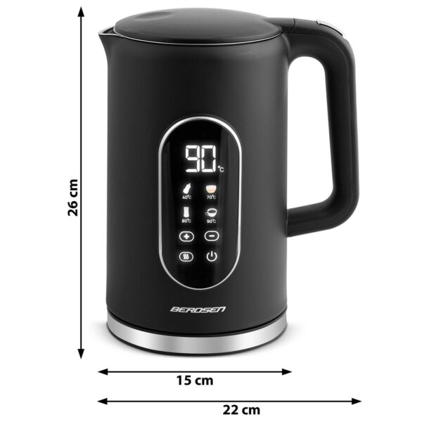 Rychlovarná konvice BD-712, 1,7L, černo-stříbrná | Berdsen - Image 2