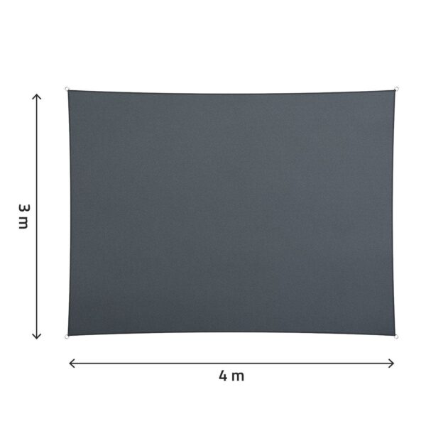 Stínící plachta PL-885, 3x4m, šedá | Plonos - Image 2