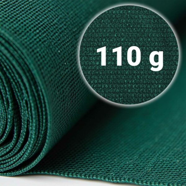 Stínící síť + 50 klipů, 110g/m2, 1,2x25m, zelená | Plonos - Image 3