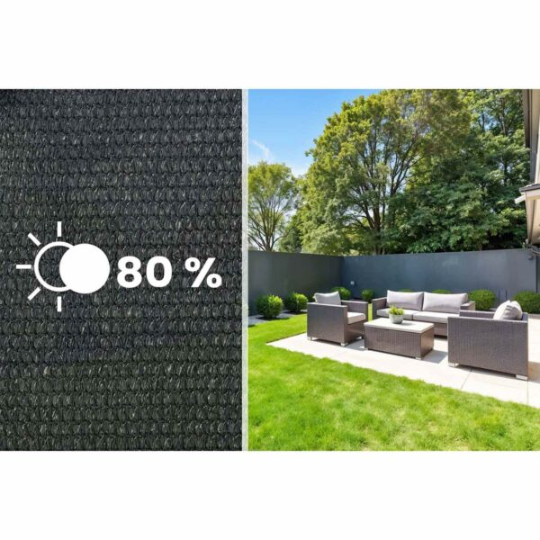 Stínící síť + 50 klipů, 110g/m2, 1,2x50m, šedá | Plonos - Image 7