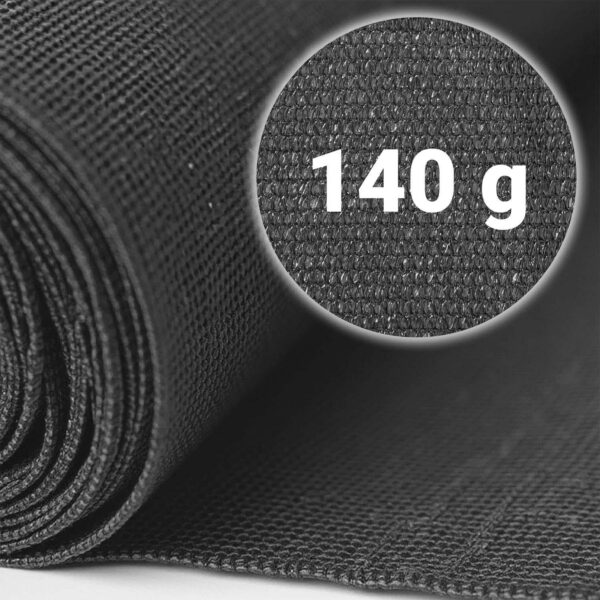 Stínící síť + 50 klipů, 140g/m2, 1,2x25m, šedá | Plonos - Image 3