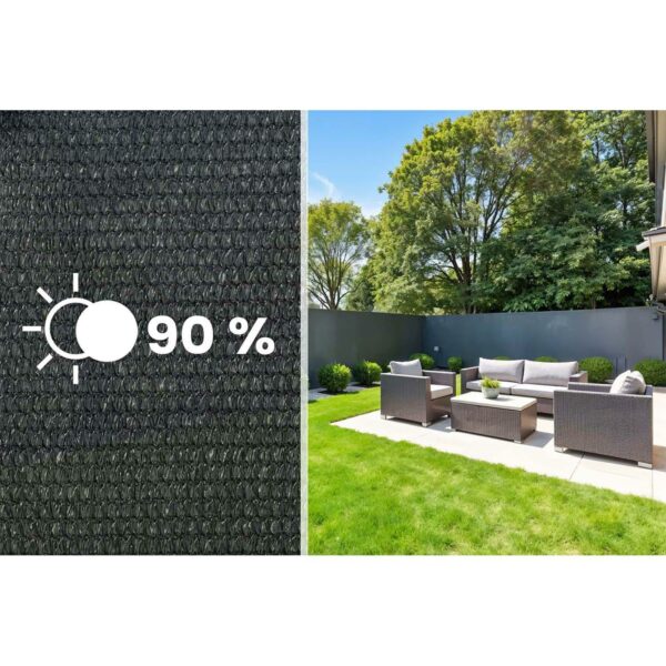Stínící síť + 50 klipů, 140g/m2, 1,2x25m, šedá | Plonos - Image 6