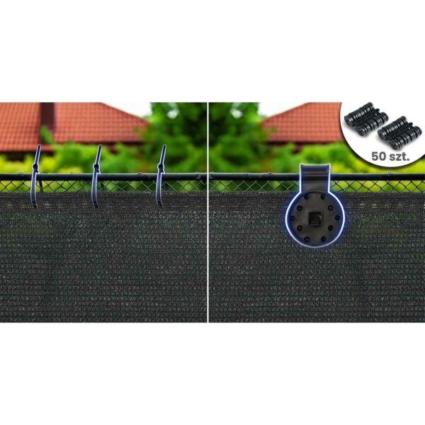 Stínící síť + 50 klipů, 140g/m2, 1,2x25m, šedá | Plonos - Image 7