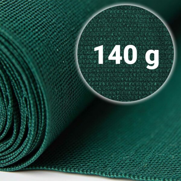 Stínící síť + 50 klipů, 140g/m2, 1,2x25m, zelená | Plonos - Image 3