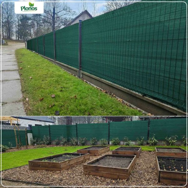 Stínící síť + 50 klipů, 140g/m2, 1,2x25m, zelená | Plonos - Image 8