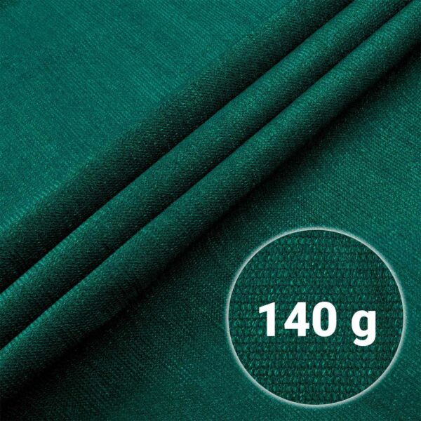 Stínící síť + 50 klipů, 140g/m2, 1,2x50m, zelená | Plonos - Image 4