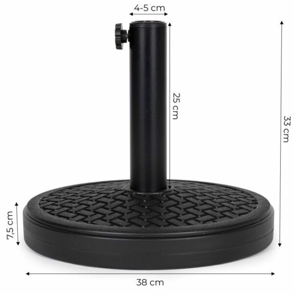 Stojan na slunečník, 12kg, černý | MultiGarden - Image 2