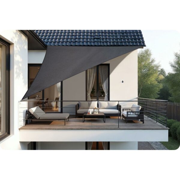 Trojúhelníková stínící plachta PL-886, 7m2, šedá | Plonos - Image 9