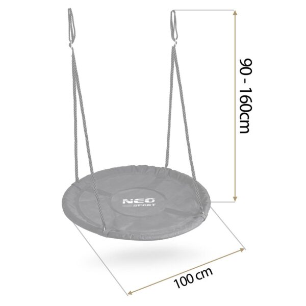Zahradní houpačka NS-103, 100cm, černá | Neo-Sport - Image 4