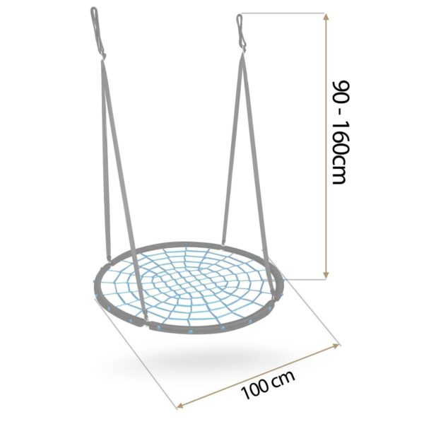 Zahradní houpačka NS-104, 100cm, černo-modrá | Neo-Sport - Image 4