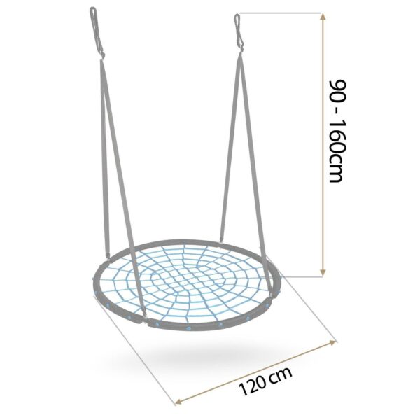 Zahradní houpačka NS-104, 120cm, černo-modrá | Neo-Sport - Image 2