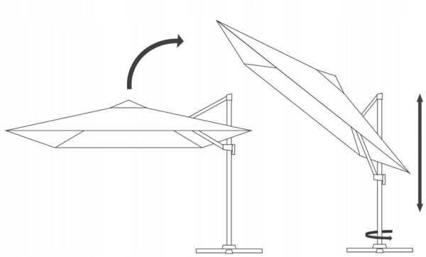 Zahradní slunečník MINI ROMA, 2,5x2,5m, béžový | Garden Line - Image 3