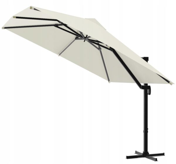 Zahradní slunečník ROMA, 3x3m, béžový | Garden Line - Image 4