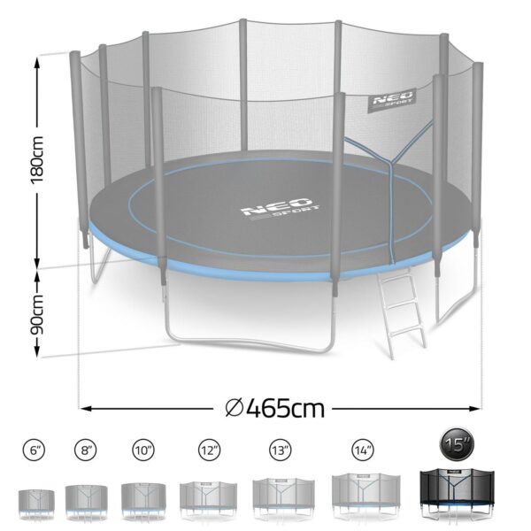 Zahradní trampolína, 465cm | Neo-Sport - Image 3
