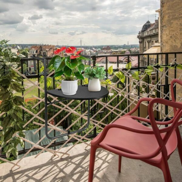 Závěsný stolek na balkon, černý | ModernHome - Image 5