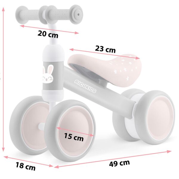 Dětské tříkolové odrážedlo, zajíček | Ricokids - Image 2