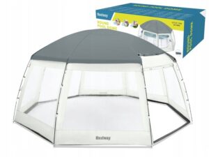 Bazénový pavilon, 6x6x2, 95m | Bestway poskytuje spolehlivou ochranu před sluncem, deštěm i nečistotami během letního koupání.
