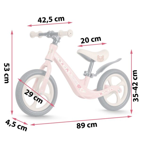 Dětské odrážedlo FUNNU, růžové | Ricokids - Image 2