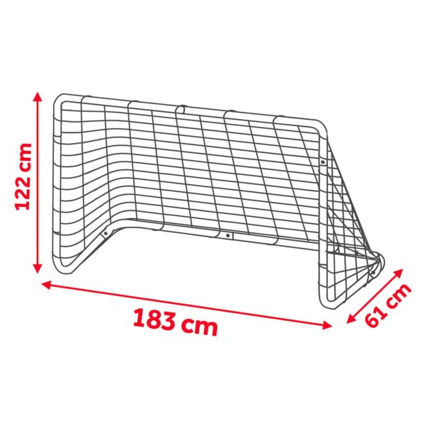 Fotbalová branka NS-492, 183x122x61cm, černá | Neo-Sport - Image 3