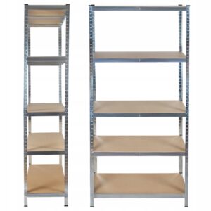 Kovový úložný regál, 220x100x45cm, 875kg | Malatec s pevnou konstrukcí je vhodný pro přehledné a bezpečné uskladnění nářadí, krabic a podobně.
