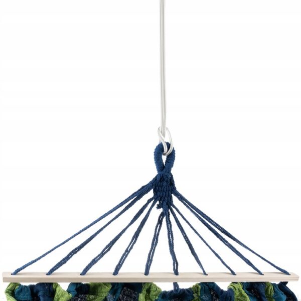 Dvojitá houpací síť, 260x160cm, modro-zelená | Gardlov - Image 4