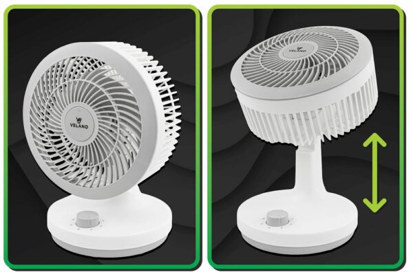 Stolní ventilátor, bílý | Velano - Image 10