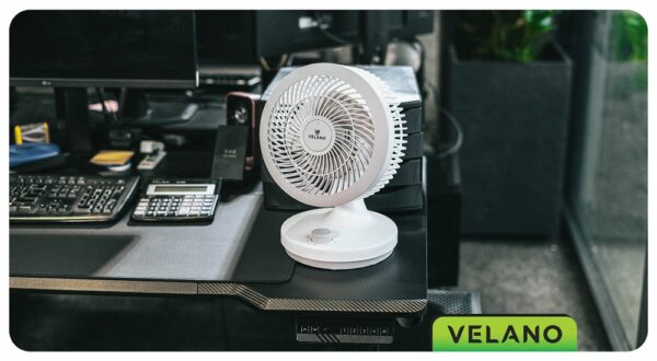 Stolní ventilátor, bílý | Velano - Image 14