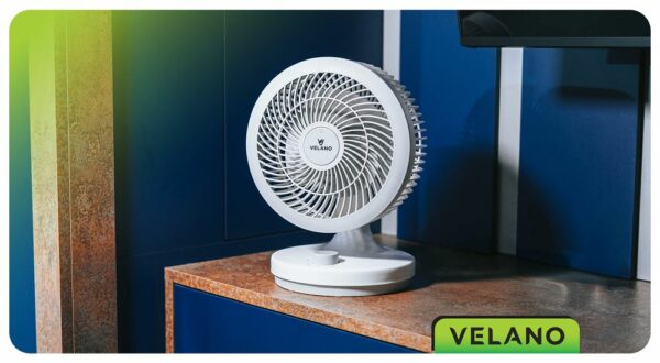 Stolní ventilátor, bílý | Velano - Image 15