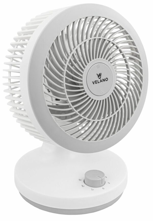 Stolní ventilátor, bílý | Velano - Image 3