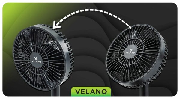Stolní ventilátor VELWEBS0009, černý | Velano - Image 15