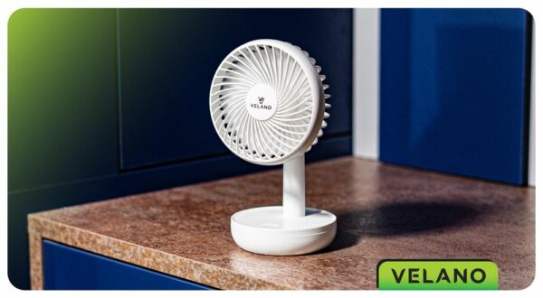 Stolní ventilátor VELWEBS0012, bílý | Velano - Image 16