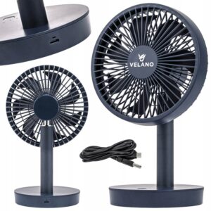 Stolní ventilátor VELWEBS0018, černý | Velano nabízí tři rychlosti proudění vzduchu a oscilaci pro rovnoměrné ochlazení vaší pracovní plochy.