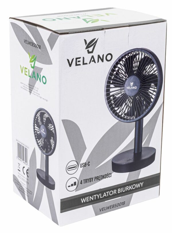 Stolní ventilátor VELWEBS0018, černý | Velano - Image 11