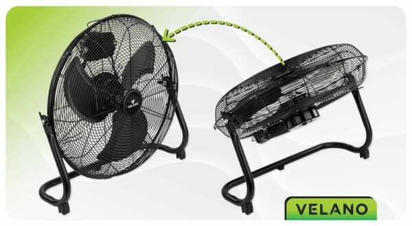 Podlahový ventilátor VELWEP0015, 125W, černý | Velano - Image 10