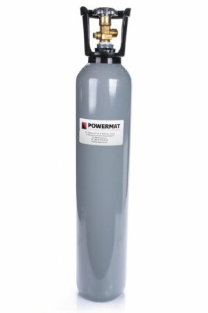 Plynová láhev na oxid uhličitý, 8 L | Powermat je určena k plnění čistým oxidem uhličitým (CO2) a je určena pro použití ve svařování a průmyslu.
