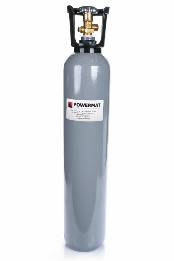 Plynová láhev na oxid uhličitý, 8 L | Powermat je určena k plnění čistým oxidem uhličitým (CO2) a je určena pro použití ve svařování a průmyslu.