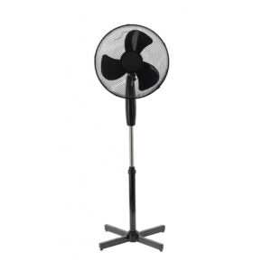 Podlahový ventilátor, 45W, černý | FAN9004 nabízí osvěžující proud vzduchu, nastavitelnou výšku a oscilaci pro maximální pohodlí během horkých dní.