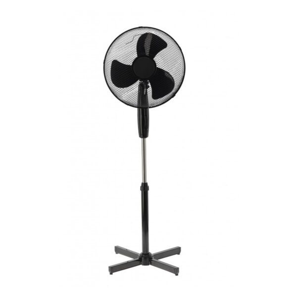 Podlahový ventilátor, 45W, černý | FAN9004 nabízí osvěžující proud vzduchu, nastavitelnou výšku a oscilaci pro maximální pohodlí během horkých dní.