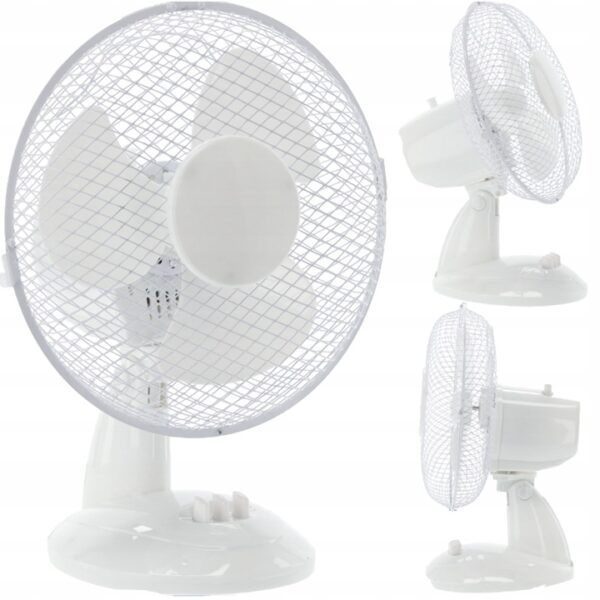 Stolní ventilátor, 25W, bílý | FAN9066 poskytuje spolehlivé osvěžení a ideálně se hodí pro pracovní stůl či do domácnosti.