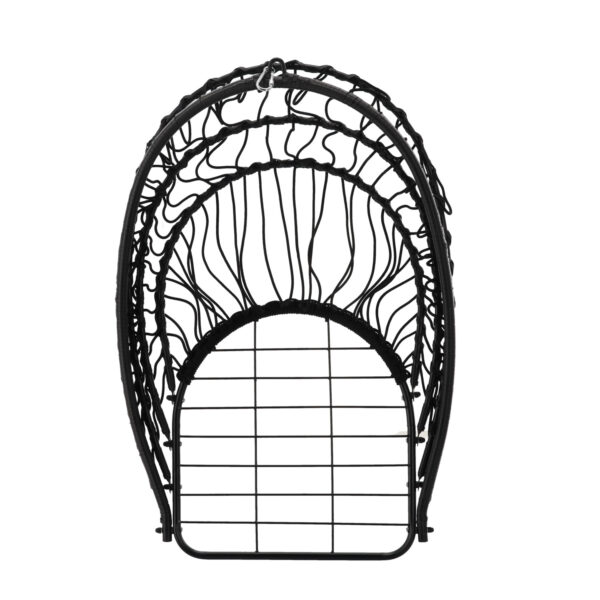 Závěsné zahradní křeslo Eris, černé + polštář | Garden Line - Image 8