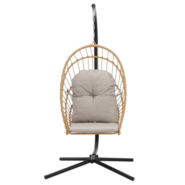 Závěsné zahradní křeslo Eris, šedé + polštář | Garden Line - Image 3