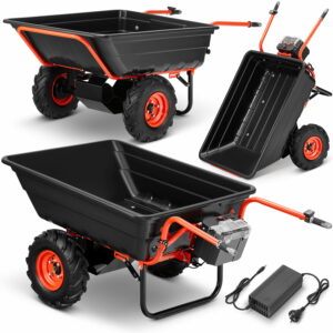 Elektrický zahradní kolečko BMR-UT300, 300kg | BAUMR-AG ideální pro přepravu těžkých materiálů ve stavebnictví, zahradnictví či zemědělství.