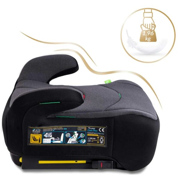 Autosedačka Louis, ISOFIX, 22-36kg, tmavě šedá | Nukido - Image 4