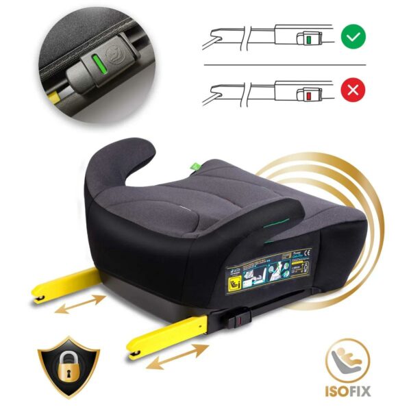 Autosedačka Louis, ISOFIX, 22-36kg, tmavě šedá | Nukido - Image 5