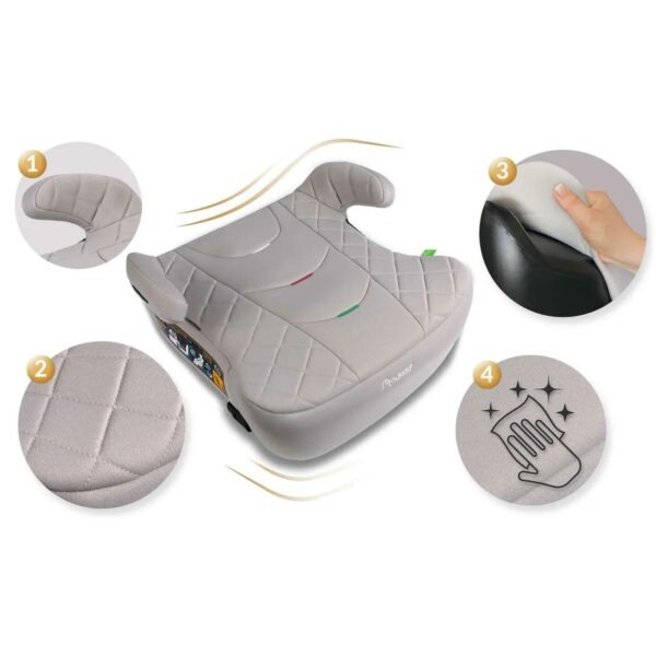 Autosedačka Louis, ISOFIX, 22-36kg, šedá | Nukido - Image 6