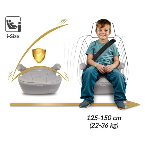 Autosedačka Louis, ISOFIX, 22-36kg, šedá | Nukido - Image 8