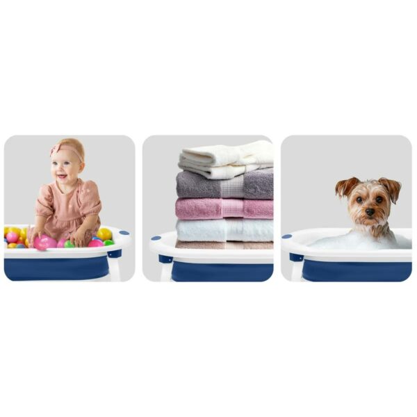 Skládací dětská vanička RK-286, bílo-modrá | Ricokids - Image 7
