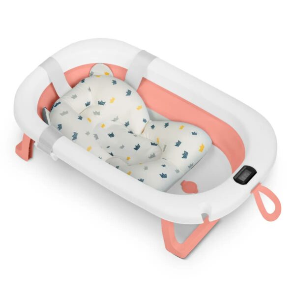 Skládací dětská vanička RK-287, bílo-růžová | Ricokids - Image 4